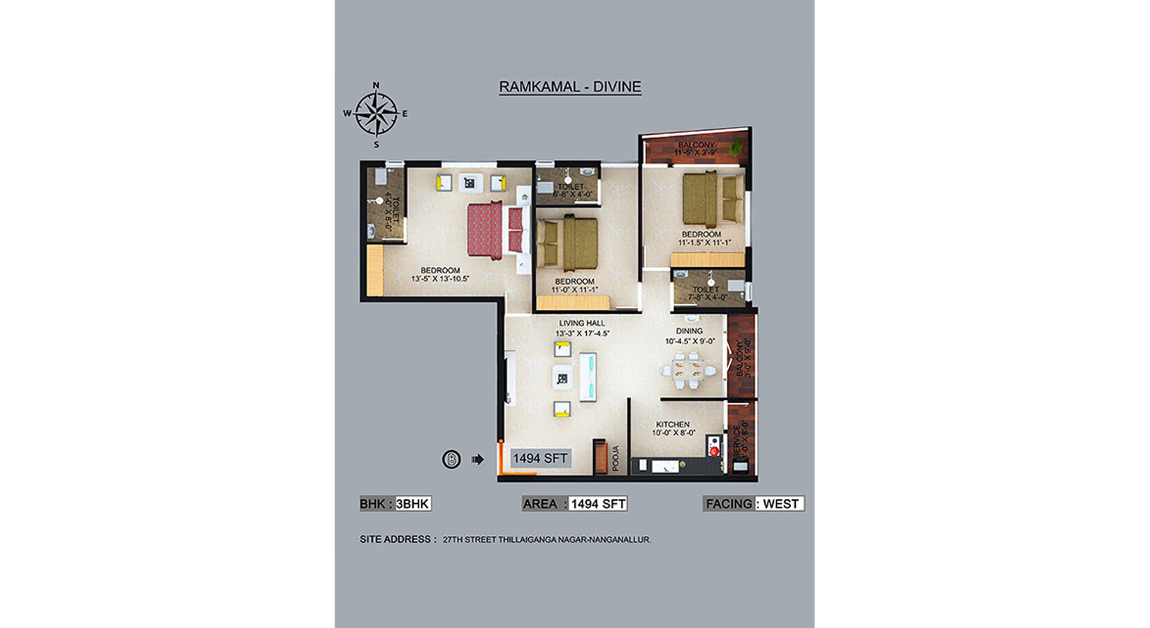FLAT B - Floor plan