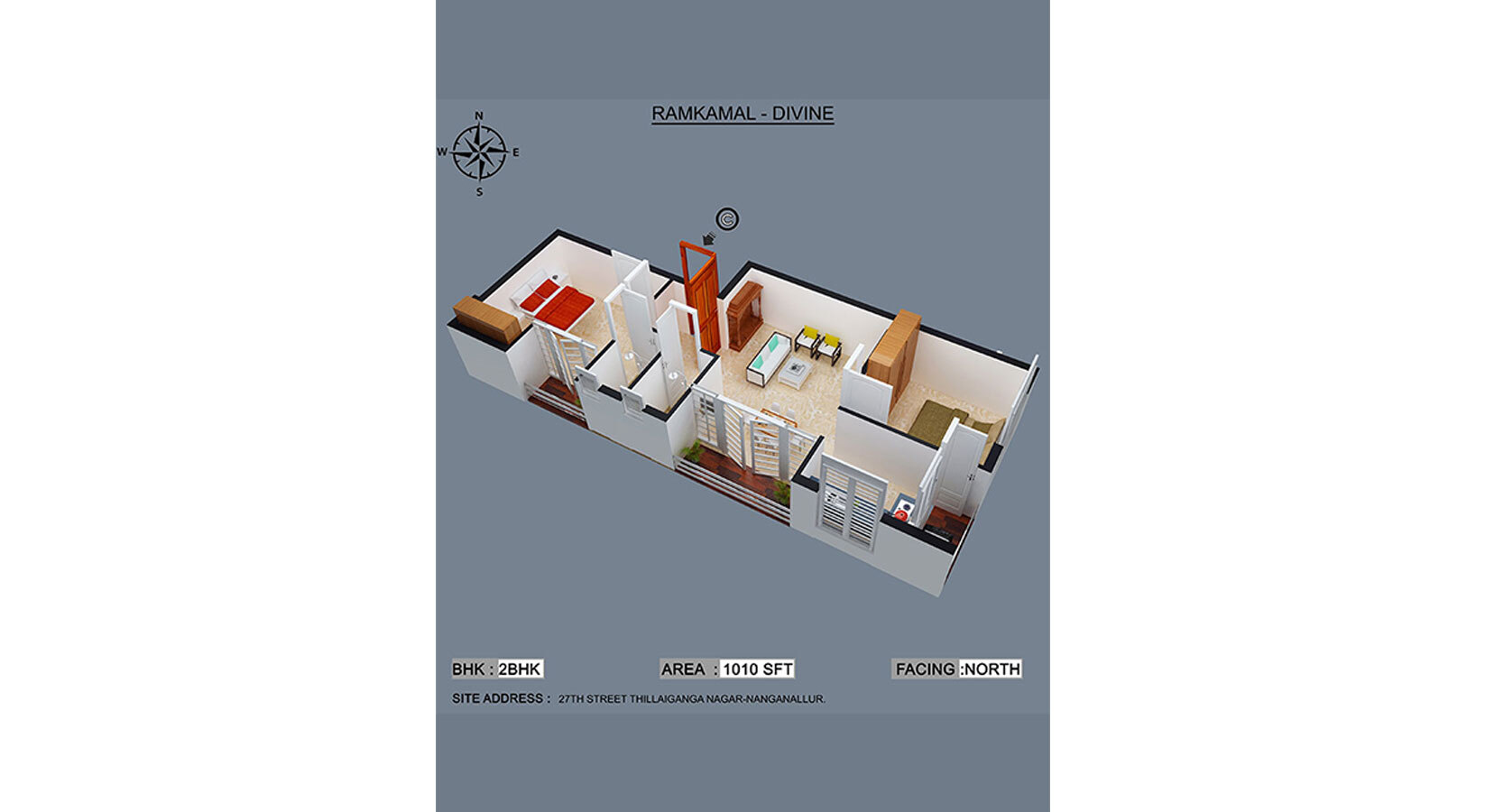 FLAT C 3D - Floor plan